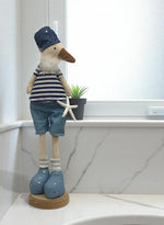 Deko Möwe aus Stoff stehend H:42cm
Design: Beach
Farbe: Blau
L:13cm B:10cm H:42cm