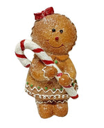 Deko Lebkuchen mit Zuckerstange aus Polyresin