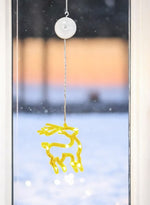 LED Rentier 10 LED für Fenster transparent leuchtend auf beiden Seiten