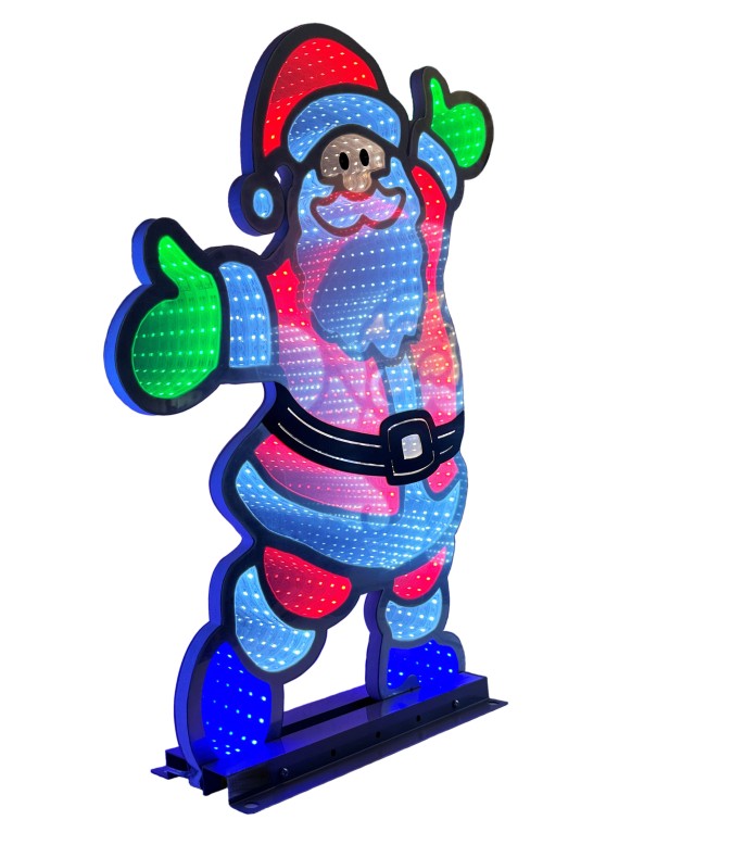 LED Figur Weihnachtsmann mit Infinity Effekt Outdoor
