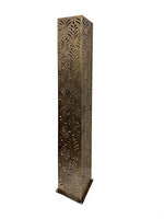 LED Solar Lichtsäule Metall 
Farbe: Rostbraun 
15x15x78.5cm