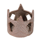 Teelichthalter Krone aus Keramik, 
Design: gehämmertes Kupfer,
D5cm x H5cm