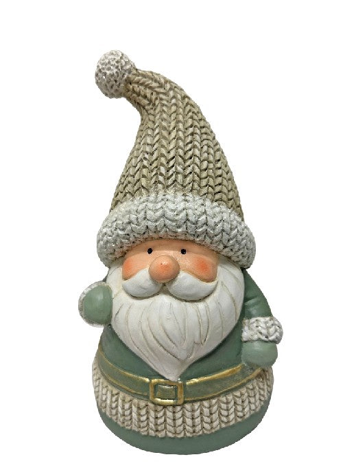 Deko Figur Santa grün aus Polyresin