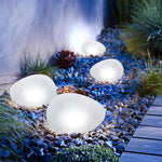 LED Solar Outdoor Stein 
Farbe weiss 
Grösse:17x14x12cm