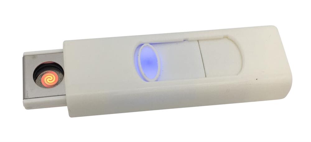 Feuerzeug mit Glühspirale USB Stick zum Aufladen Farbe: weiss im Display