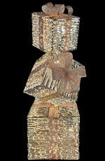 LED Geschenkbox gold Outdoor aus Metall mit 2080LED Micro Light goldige PET Streifen