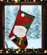 Weihnachtsstiefel "Nikolaus" H: 40cm 
Schlaufe zum Hängen
B:19cm / 24cm
Farbe: Rot