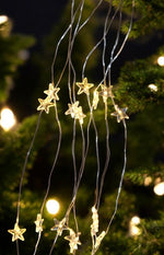 LED Micro Draht Lichterkette mit Sternen 80 LED
L: 130cm
silber Draht