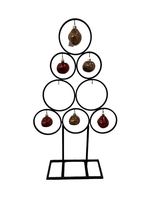 Deko Tannenbaum aus Metall schwarz H78cm