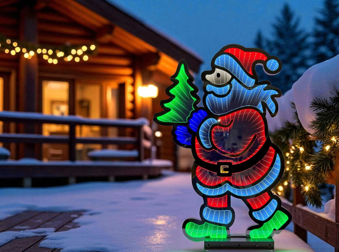 LED Figur Weihnachtsmann mit Infinity Effekt Outdoor