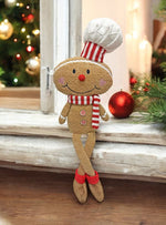 Deko Lebkuchen Kantenhocker mit Bäckermütze H55cm