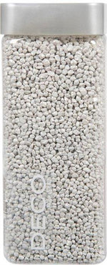 Glitter Granulat 2-3mm weiss 
Flasche: eckig 
Inhalt: 825gramm / 550ml
Deckel: silber