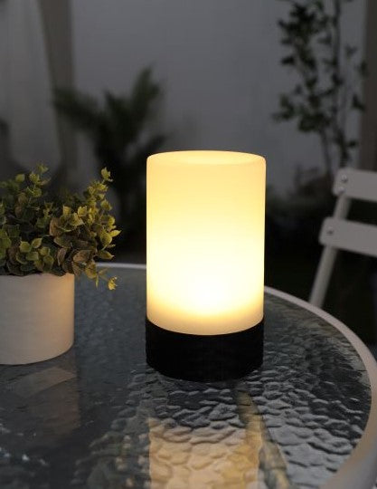 LED Solar Rattan Tisch Leuchte 
D10.5cm x H18cm