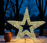 LED Stern Outdoor Metall mit 2500 LED Farbe: Silber D: 150cm - T:19cm
