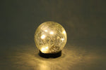 LED Solar  Leuchte Crackle Ball 
mit 10 LED warm weisses Licht