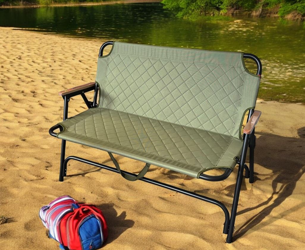 Sitzbank faltbar für 2 Personen Farbe: grün 52x103x75cm