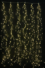 LED Lichtervorhang Outdoor 540 LED - Microlight B:75cm H:150cm warm weisses Licht