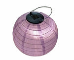 LED Solar Outdoor Lampion 
mit 1 LED D:25cm 
Farbe: Violett 
Warm weisses Licht