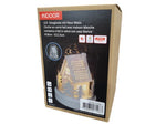 LED Glasglocke mit 3LED 
auf weissem Holz Sockel
Haus im Wald 
warm weisses Licht