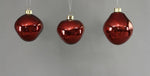 Weihnachtskugel Glas organic 3er Set dunkel rot mercury D8-9cm