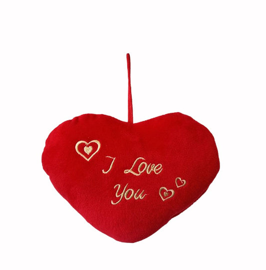 Kissen in Herzform gestickt I LOVE YOU Grösse: 30x35cm