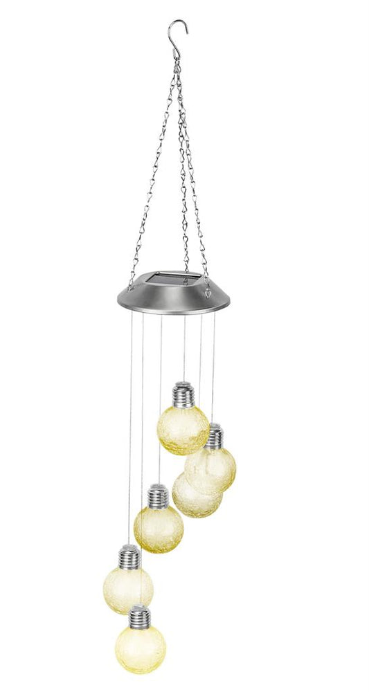 LED Solar Leuchten Windspiel L:75cm 
Total 6 LED
Warm weisses Licht