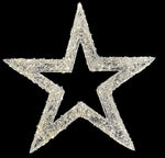 LED Stern weiss Outdoor aus Metall mit 600 LED Micro Light Grösse 70x8x70cm