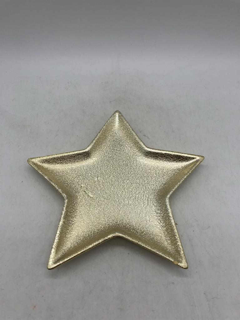 Deko Schale Stern aus Keramik Farbe: Gold D:18cm x H:1.6cm