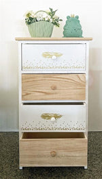 Cassettiera in legno con 4 cassetti