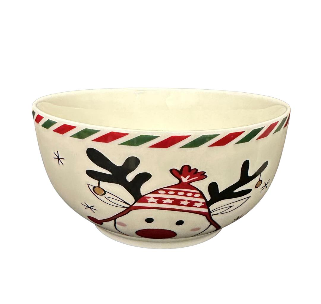 Tasse und Schüssel 2er Set Xmas weiss Motiv Elch