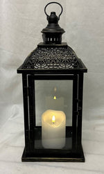 Laterne aus Metall anthrazit H41cm