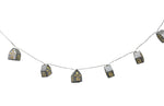 LED Lichterkette Häuschen silber Glitter mit 10LED Länge 135cm warm weisses Licht