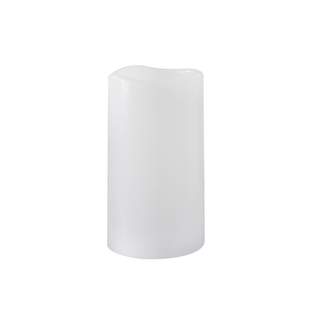LED Solar Kerze Kunststoff 
Outdoor wasserdicht IP44 
D:10cm - H:19.5cm 
Farbe weiss