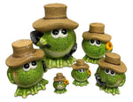 Deko Frosch 
mit Hut und Blume 
7 x 5.8 x 8.5cm