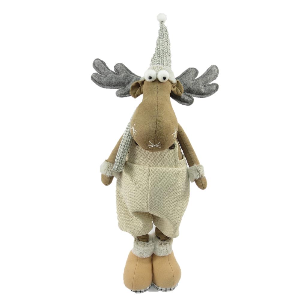 Deko Rentier Junge 
stehend mit ausziehbaren Beinen
Farbe: Braun / Grau