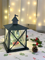 LED Laterne Kunststoff anthrazit 
mit 20 LED 
Warm weisses Licht