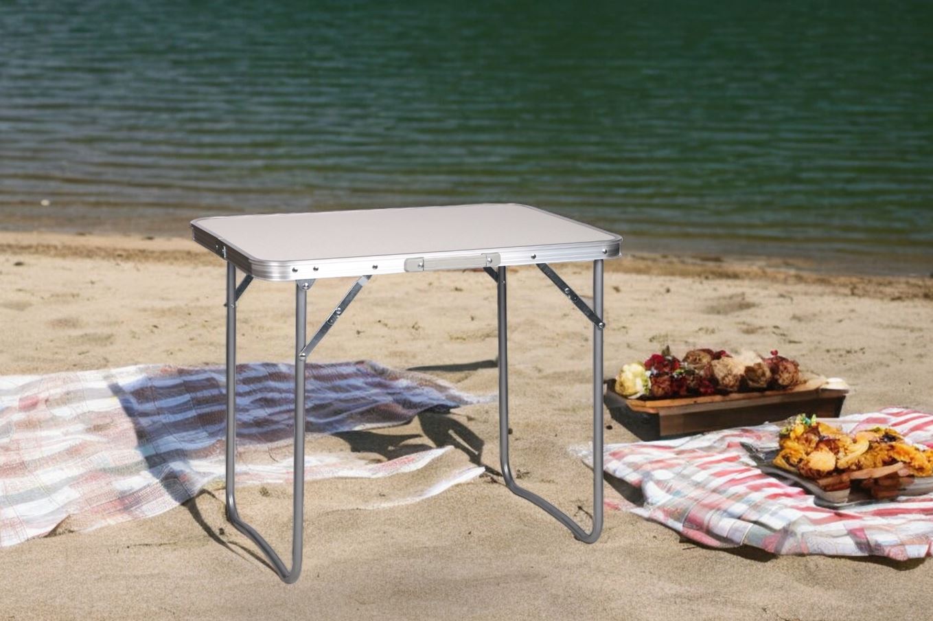 Campingtisch faltbar Farbe: Weiss L:70cm B:50cm H:62cm