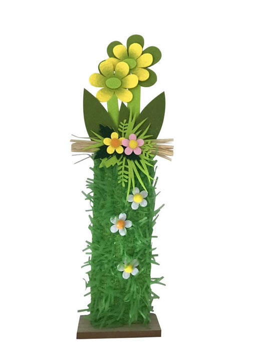 Deko Blume aus Filz 
auf Holzsockel
Farbe: Grün
D:11.5cm H:40.5cm