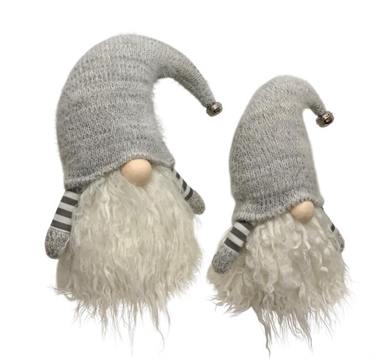 Deko Wichtel Santa 
Farbe: Weiss/Grau 
L:12cm B:17cm H:26cm