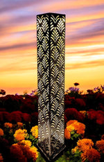 LED Solar Lichtsäule Metall 
Farbe: Rostbraun 
15x15x78.5cm