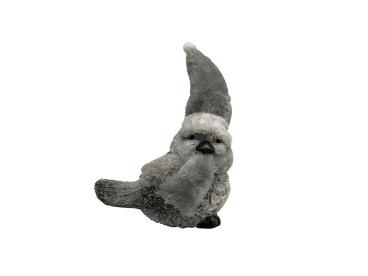 Deko Vogel aus Magnesia
Schal und Weihnachtsmütze
Farbe: Grau
L: 15.5cm B:9cm H:13cm