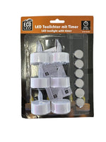 LED Teelicht weiss - 6er Blister
mit 6 Batterien (Knopfzellen)
CR 2032