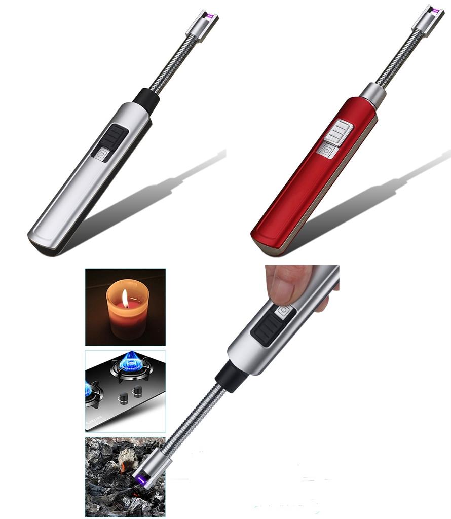 Lichtbogen USB-Stabfeuerzeug Flexi Farbe: Rot in Geschenbox