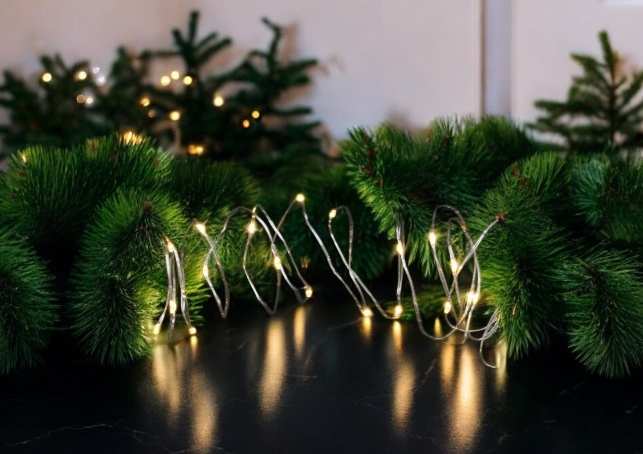 LED Outdoor Micro Draht Lichterkette 
80 LED, L: 790cm
silber Draht