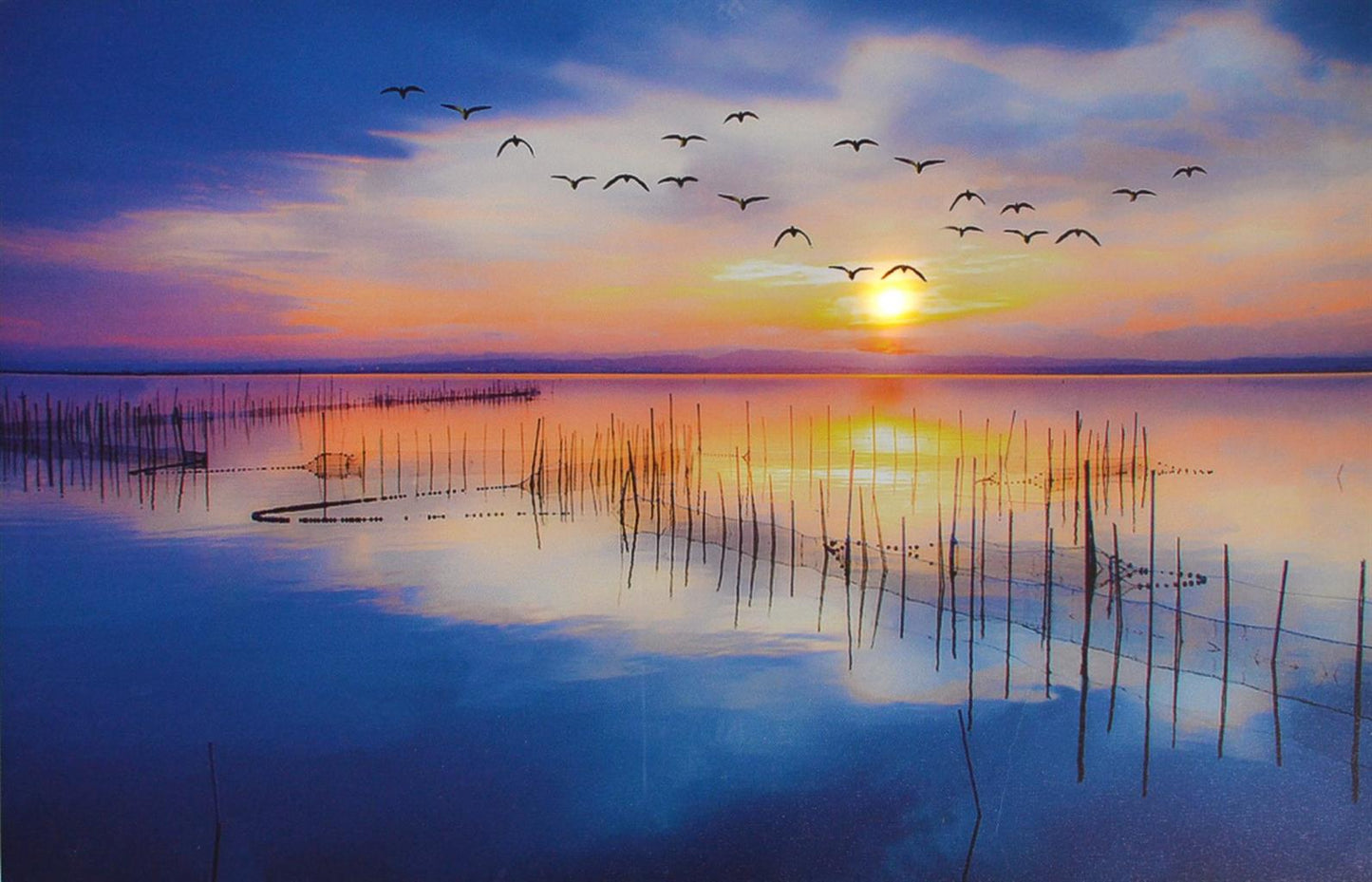 LED Bild aus Canvas H:40cm
Motive: Sonnenaufgang Wasser
mit 1 LED
L:60cm B:1.8cm H:40cm