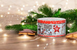 Guetzlidosen 3er Set rund mit XMAS Motiv Stern und Rentier Weissblech