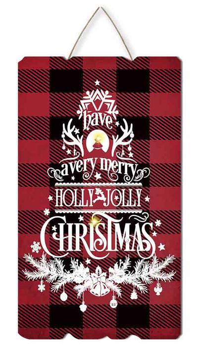 LED Bild aus Holz "Christmas" 
mit 2 LED
mit Kordel zum Hängen
L:23cm B:2.4cm H:40cm