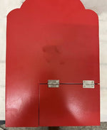 Deko Briefkasten Santa aus Holz bemalt in der Farbe rot H29cm