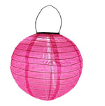 LED Solar Outdoor Lampion mit 1 LED D:25cm Farbe: Pink Nr.45 Warm weisses Licht