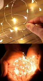 Flaschenverschluss mit 10 LED Micro 
Lichterkette L: 50cm